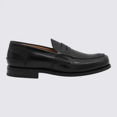 Church's Penny Strap Loafers With Round Toe Stitching In Purple