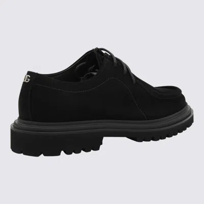 Dolce & Gabbana Polished Derby Shoes In Calf Leather In Black