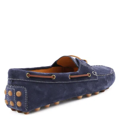 Tod's Flat Shoes Blue And Green In Black