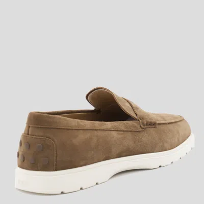 Tod's Brown Suede Loafers