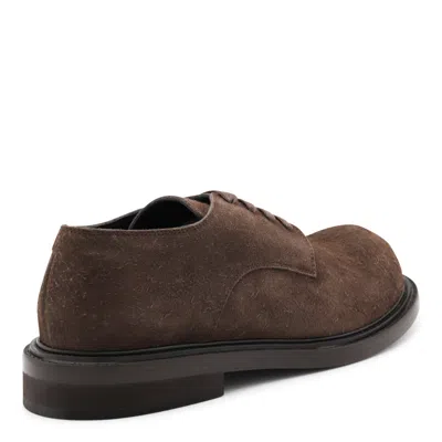 Moschino Lace-up Brogues Leather Sole In Brown