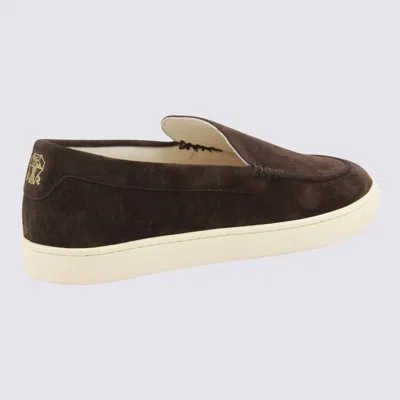 Brunello Cucinelli Rich Brown Suede Loafers