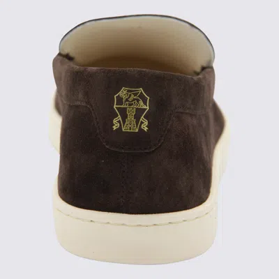 Brunello Cucinelli Rich Brown Suede Loafers