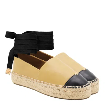 Tory Burch Ankle Wrap Cap Toe Platform Espadrille