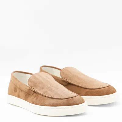 Brunello Cucinelli Brown Leather Loafers In Brown