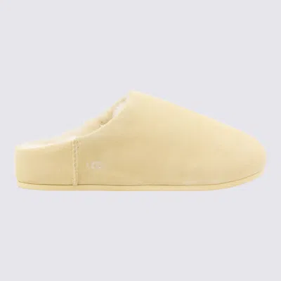 Ugg Elea Slip-on Cream Leather Slippers