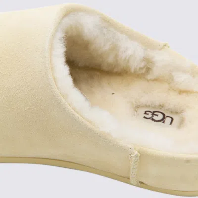 Ugg Elea Slip-on Cream Leather Slippers