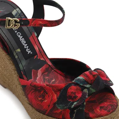 Dolce & Gabbana Flat Shoes Rosa Rossa F. Nero In Red