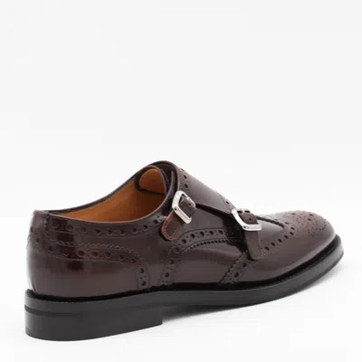Church's Lace-up Brogue Leather Sole Round Toe Shoes In Brown