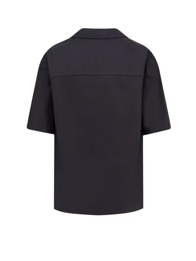 Gucci Classic Short-sleeve Cotton Shirt In Black