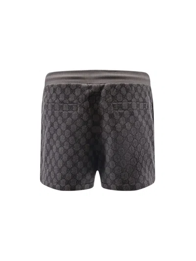 Gucci Comfortable Shorts With Elastic Waistband And Pockets In Gray