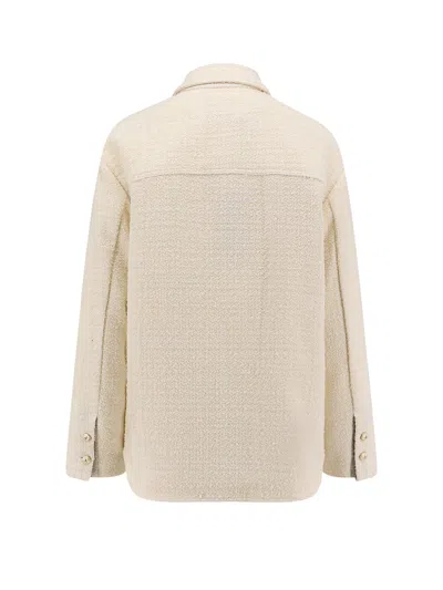 Pinko Ghiacciolo Tweed Jacket In Neutral