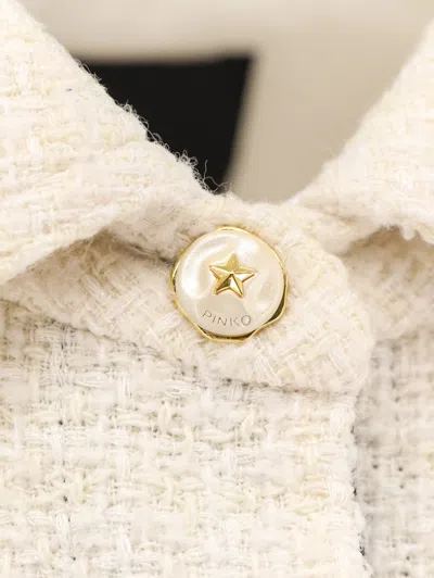 Pinko Ghiacciolo Tweed Jacket In Neutral