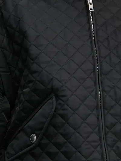 Stand Studio Diamond-quilted Bomber Jacket In Black