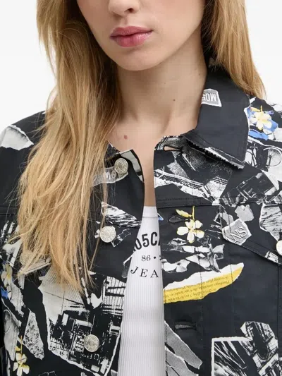 Moschino Cropped Jacket In Multi