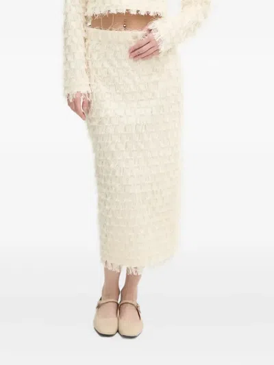 Day Birger Et Mikkelsen Slit Midi Skirt In Neutral