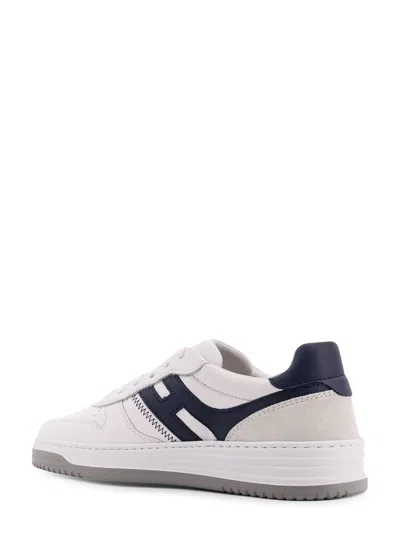 Hogan H630 Leather Sneakers With Contrasting Monogram In White