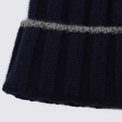 Brunello Cucinelli Hats Blue And Green In Blue