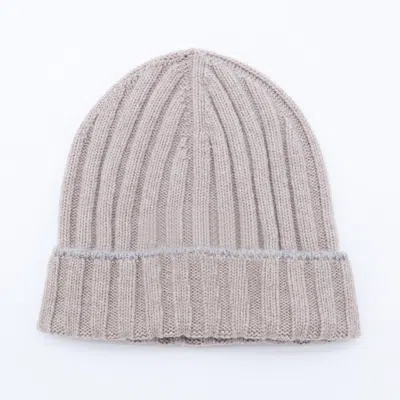 Brunello Cucinelli Light Beige Wool Hat In Gray