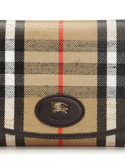 Burberry Highlands Wallet Clutches Beige