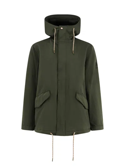 Burberry Embossed Ekd Stamp Buttoned Jacket In Green