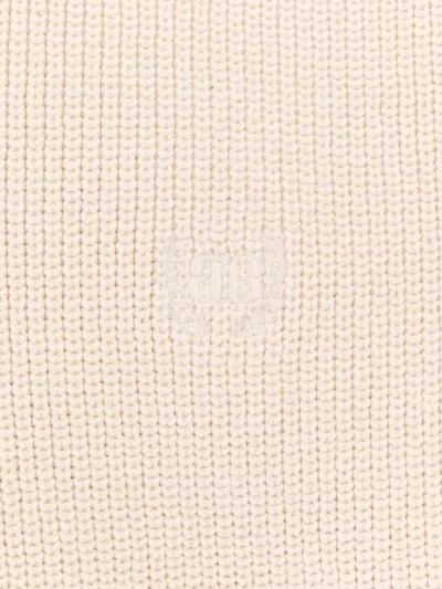Balenciaga Intertwined Cardigan With Bb Garderobe Motif In Neutral