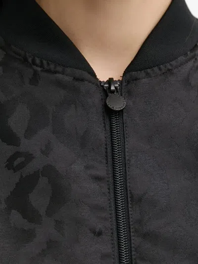 Ea7 Leopard-print Bomber Jacket In Black