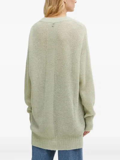 Patrizia Pepe Button-up Cardigan In Green