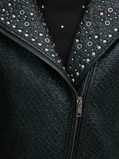 Dkny Stud-embellished Biker Jacket In Black