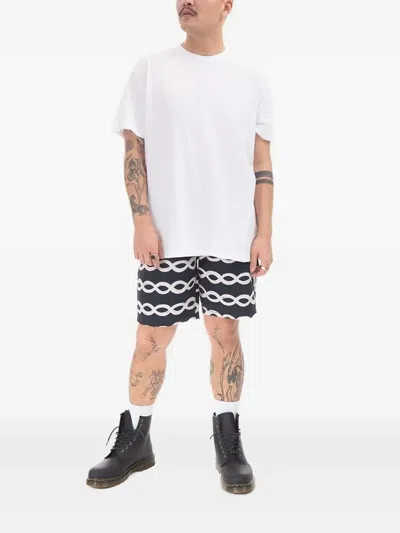 Stan Ray Chain-link Print Shorts In Black