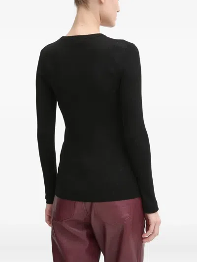Day Birger Et Mikkelsen Ribbed Long-sleeve Top In Black