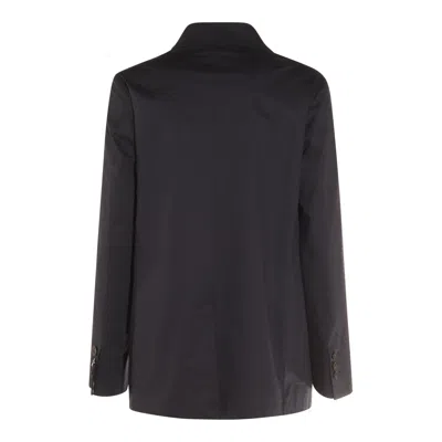 Montedoro Black Linen Casual Jacket In Black