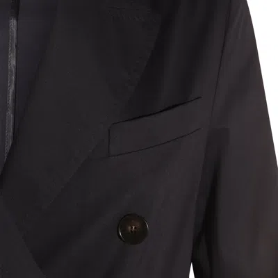Montedoro Black Linen Casual Jacket In Black