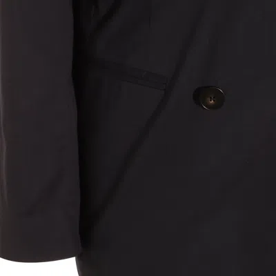 Montedoro Black Linen Casual Jacket In Black