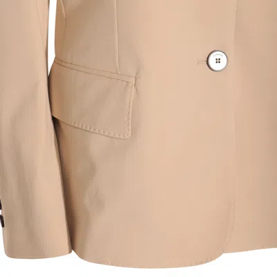 Montedoro Beige Cotton Casual Jacket In White