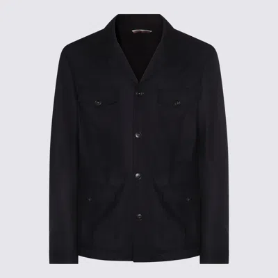 Canali Wool Blazer In Black
