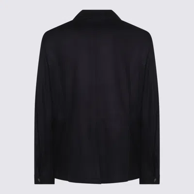 Canali Wool Blazer In Black