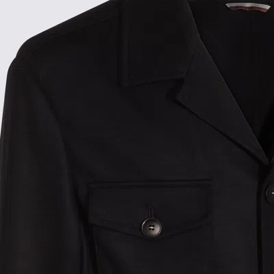 Canali Wool Blazer In Black