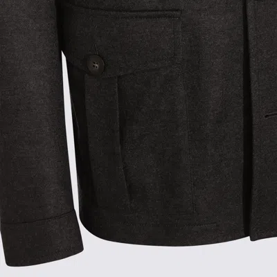 Canali Wool Blazer In Black
