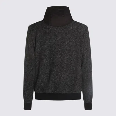 Canali Grey Wool Blend Casual Jacket In Gray