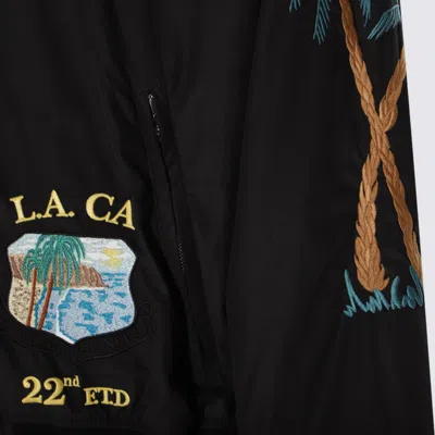 Amiri Bomber Jacket With Embroidered Design And Graphic Print In Black