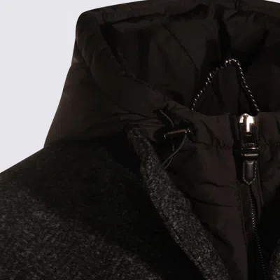 Canali Grey Wool Blend Casual Jacket In Gray