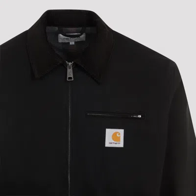 Carhartt Structured Collared Front Pocket Long Sleeve Jacket In Black
