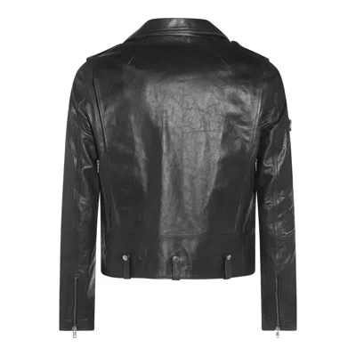 Rick Owens Cropped Jumbo Bauhaus Stooges Jacket In Black