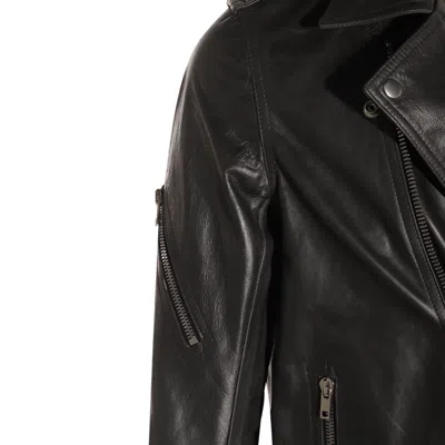 Rick Owens Cropped Jumbo Bauhaus Stooges Jacket In Black