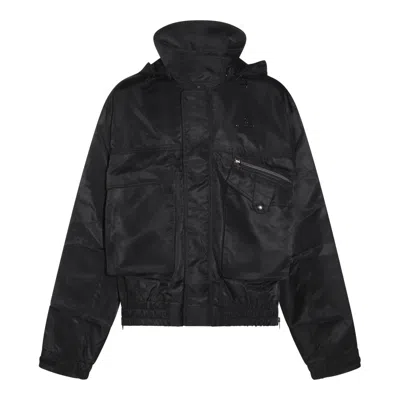 Vivienne Westwood Hooded Design Jacket With Elastic Hem And Multiple Pockets In Black