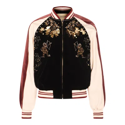 Valentino Embroidered Jacket In Multi