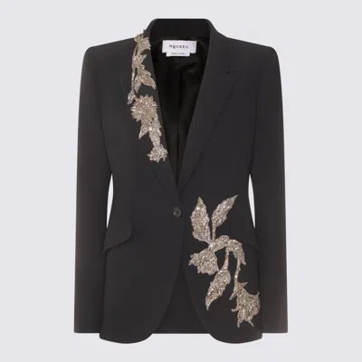 Alexander Mcqueen Embellished Padded-shoulders Blazer