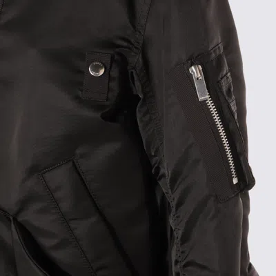 Sacai Ribbed High Collar Jacket With Side Pockets