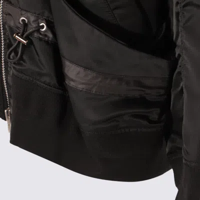Sacai Ribbed High Collar Jacket With Side Pockets
